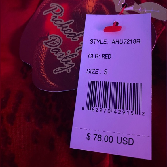 SOLD! Apple Bottoms Red Tube Top Jumper, Size Small NWT - Picture 6 of 7